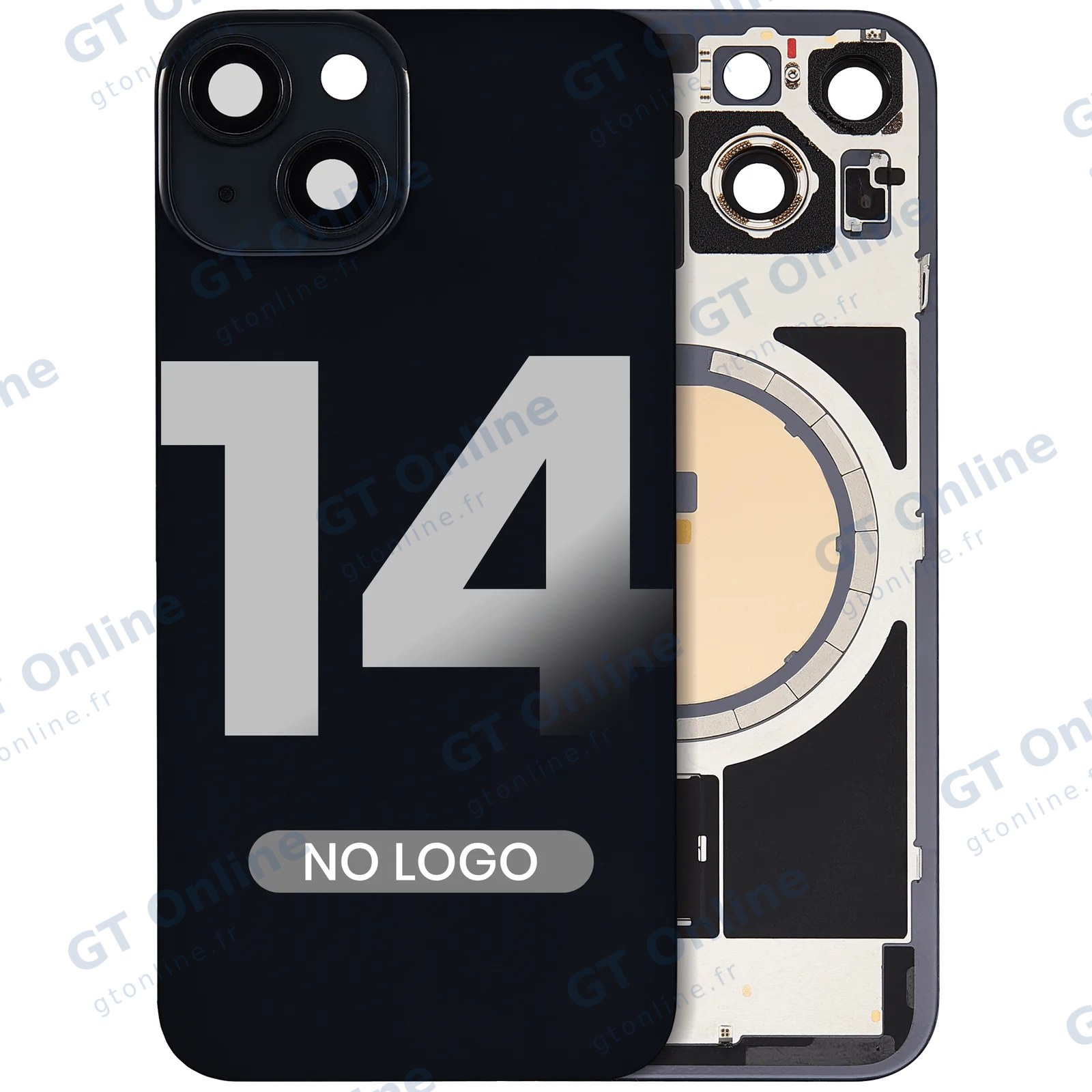 Vitre arrière pour Apple iPhone 14 (minuit, sans logo)