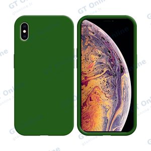 Coque Silicone Compatible pour Apple iPhone XS Max (#52) Vert Foncé