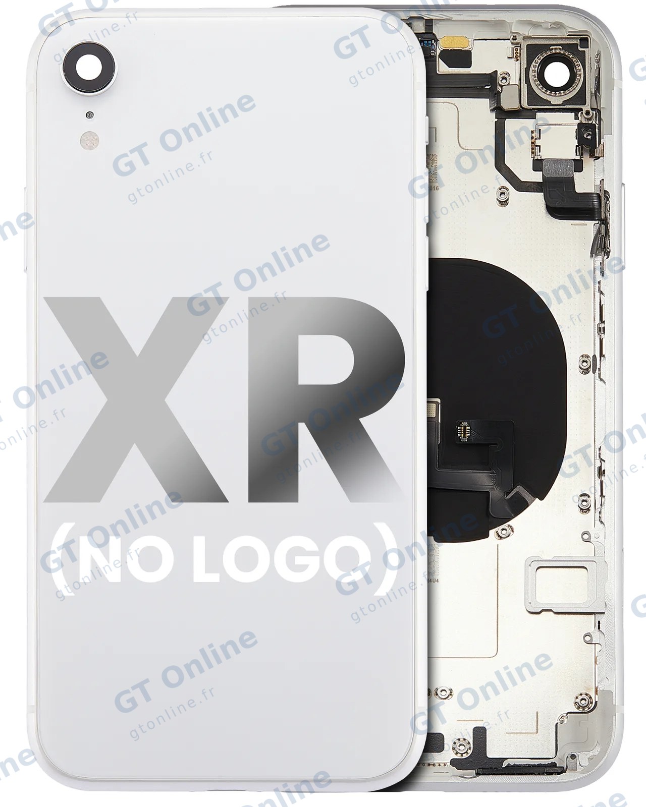 Châssis pour Apple iPhone XR (sans logo, compatible premium, blanc)