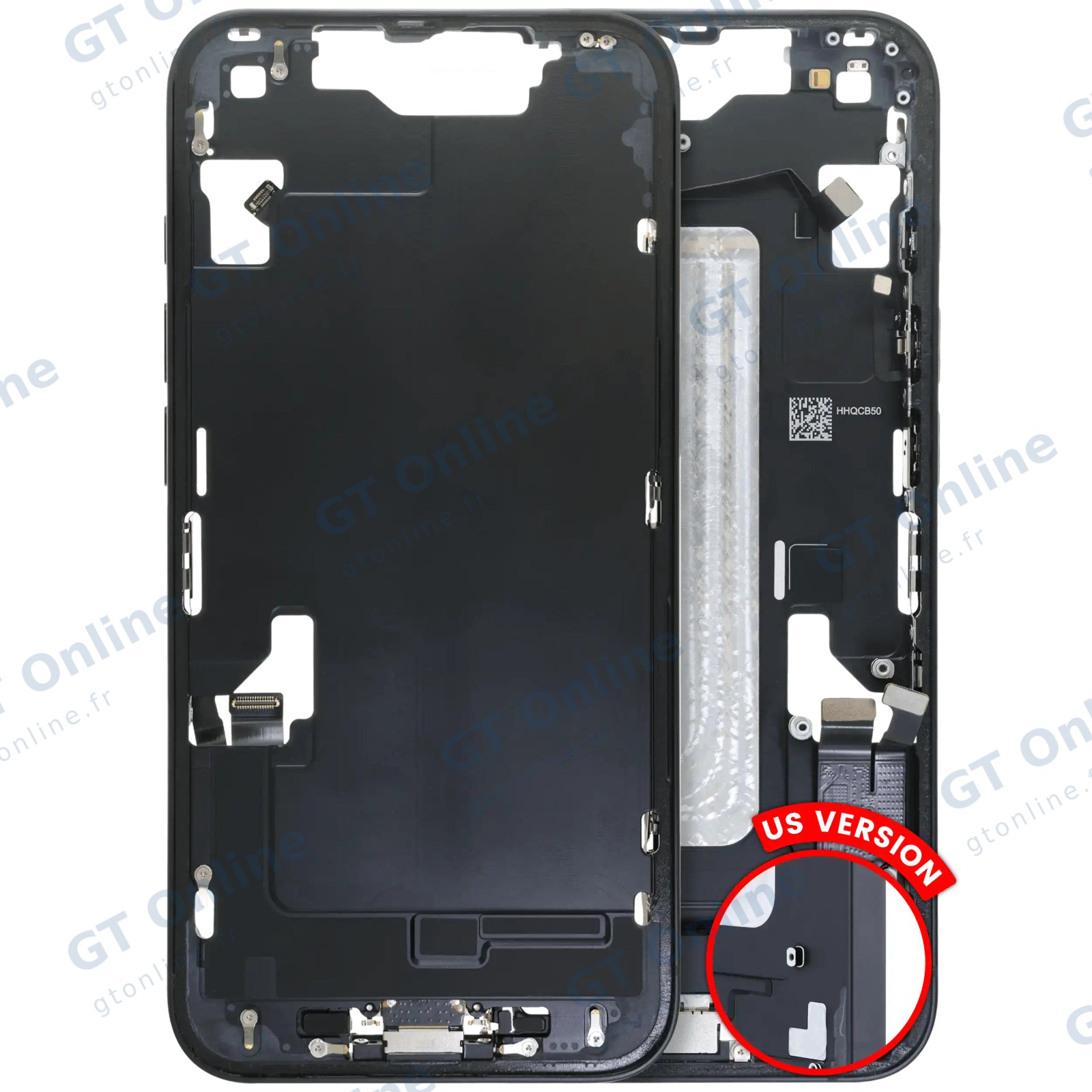Châssis pour Apple iPhone 16e / 17e (version US, origine d'occasion — grade A, noir)
