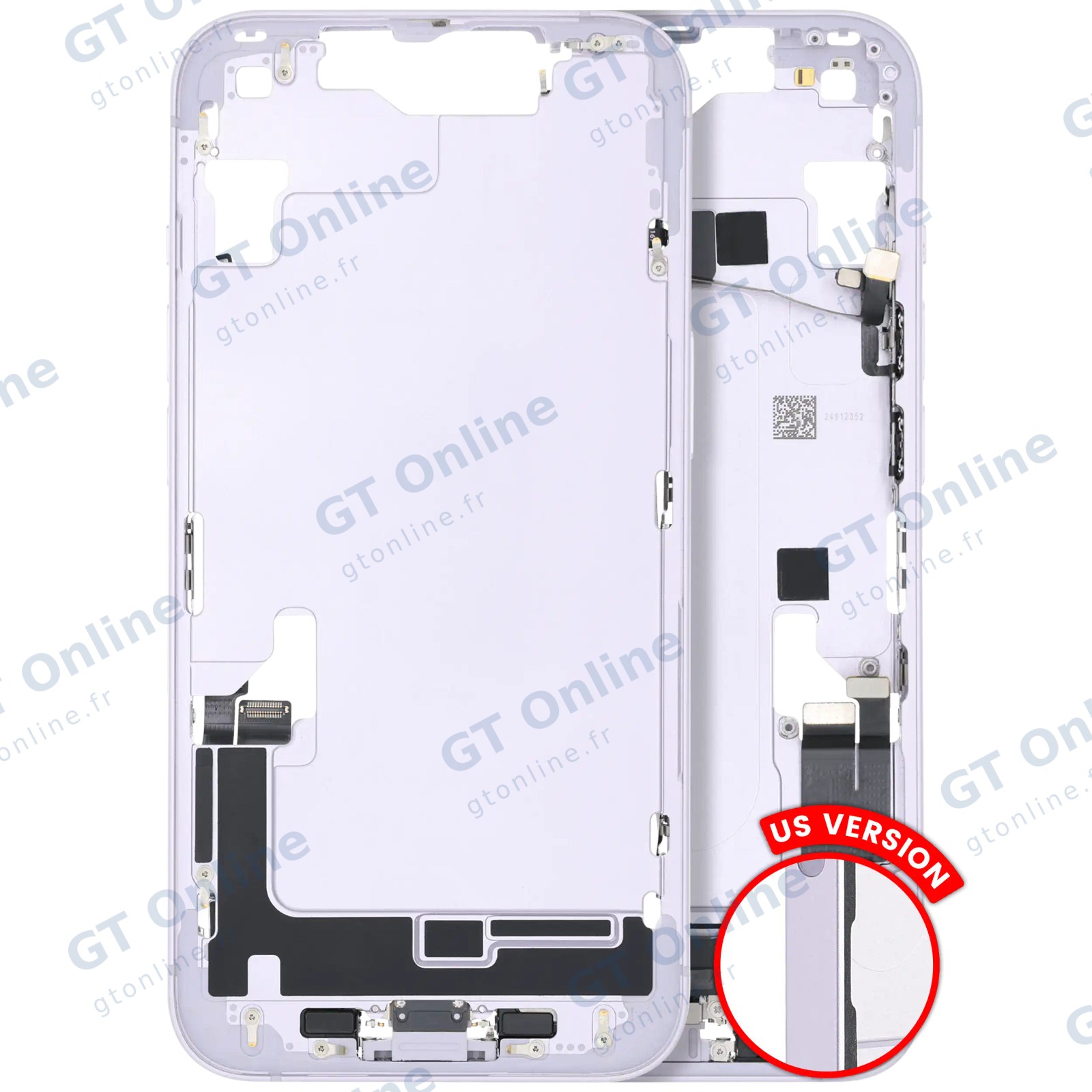 Châssis pour Apple iPhone 14 (version US, origine d'occasion — grade A, violet)