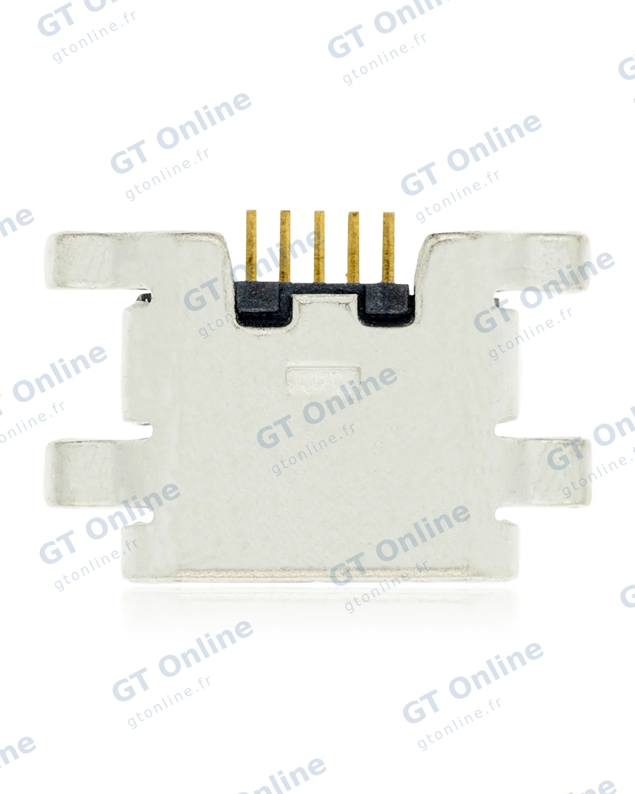 Connecteur de charge à souder — format Micro B, 5 broches, 4 points de fixation (C406)