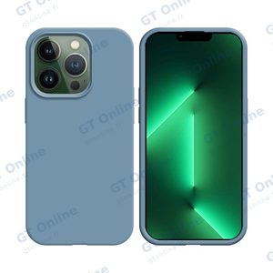 Coque Silicone Compatible pour Apple iPhone 13 Pro (#05) Bleu Acier
