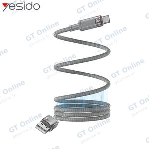 Câble Data USB vers USB-C Magnétique Yesido CA173 (1m) Noir