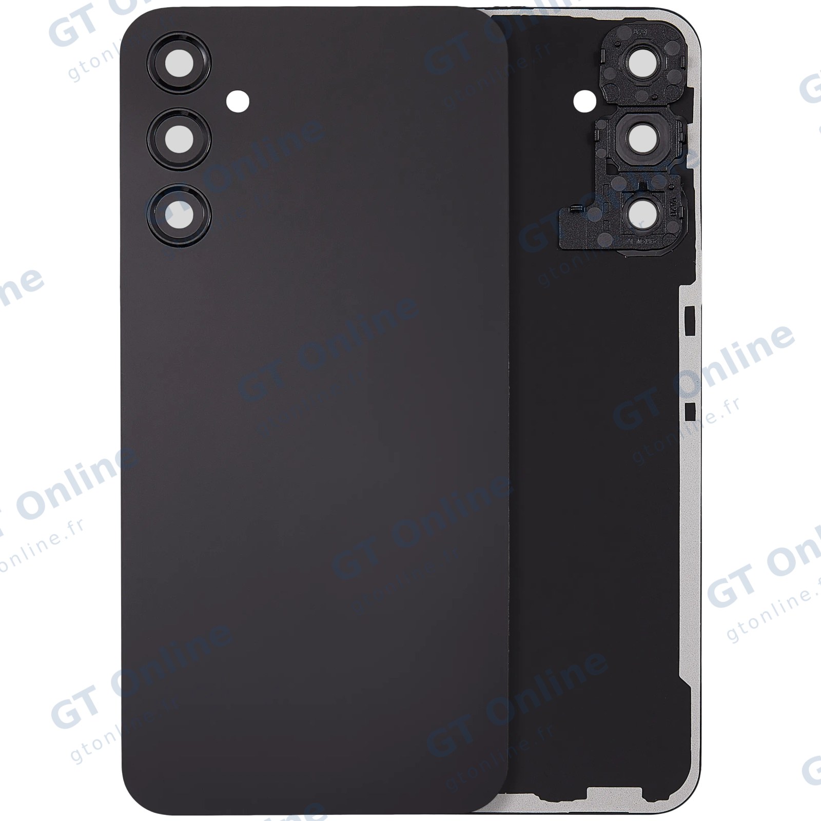 Vitre arrière pour Samsung Galaxy A24 4G (A245 / 2023) (sans logo, compatible premium, noir)