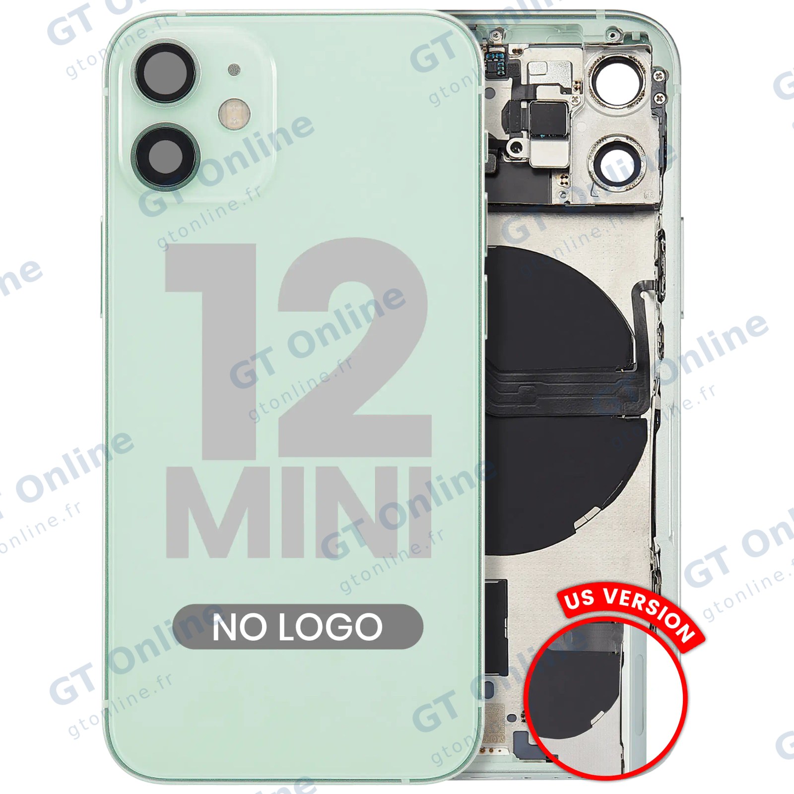 Châssis pour Apple iPhone 12 Mini (version US, compatible premium, vert)