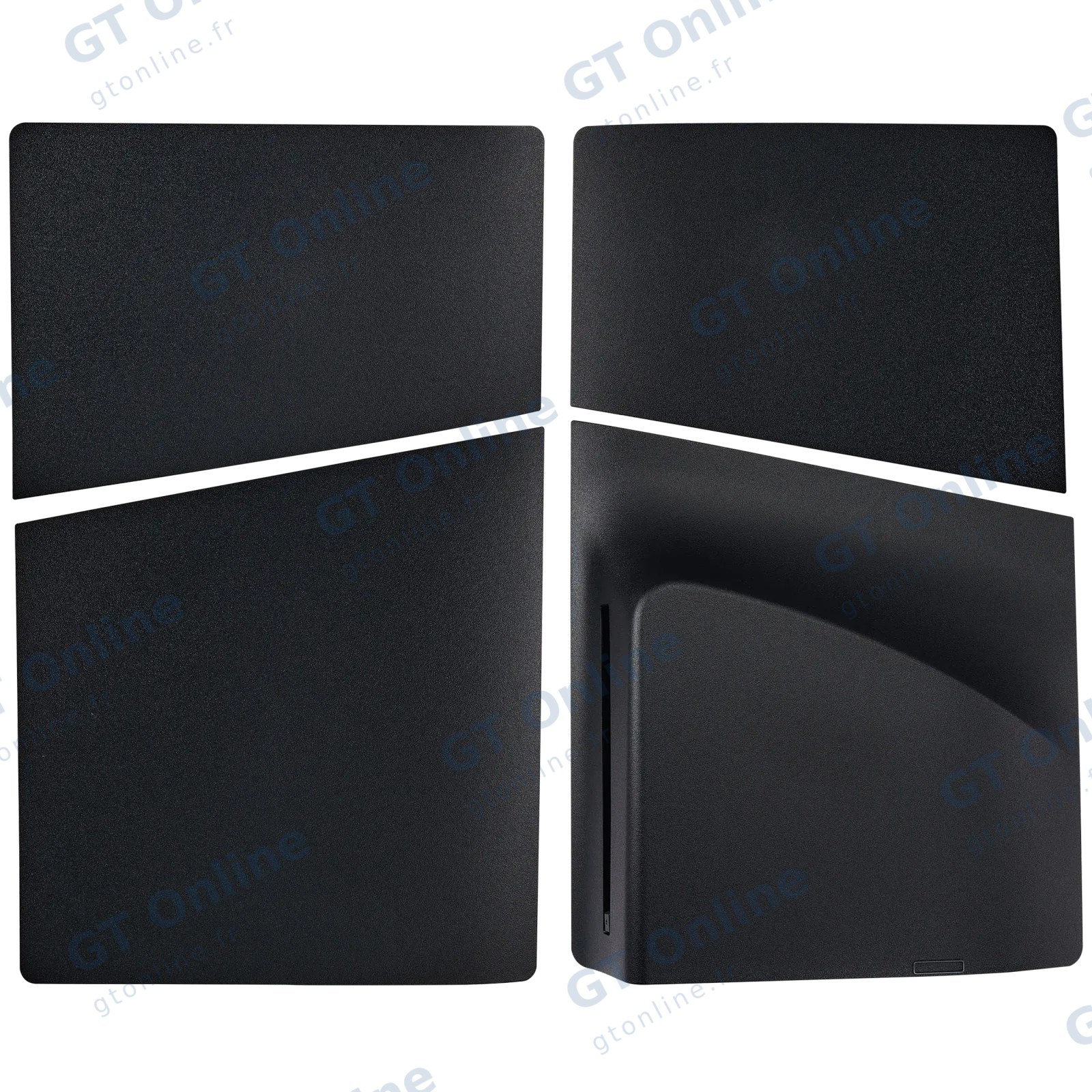 Façades haut et bas pour Sony PlayStation 5 Slim avec lecteur (noir)