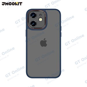Coque de Protection Canon Lens JMGOKIT pour Apple iPhone 12 Bleu