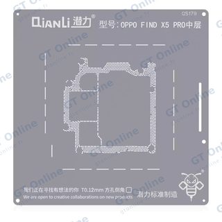 Pochoir de rebillage Qianli Bumblebee QS179 pour OPPO Find X5 Pro (couche intermédiaire)