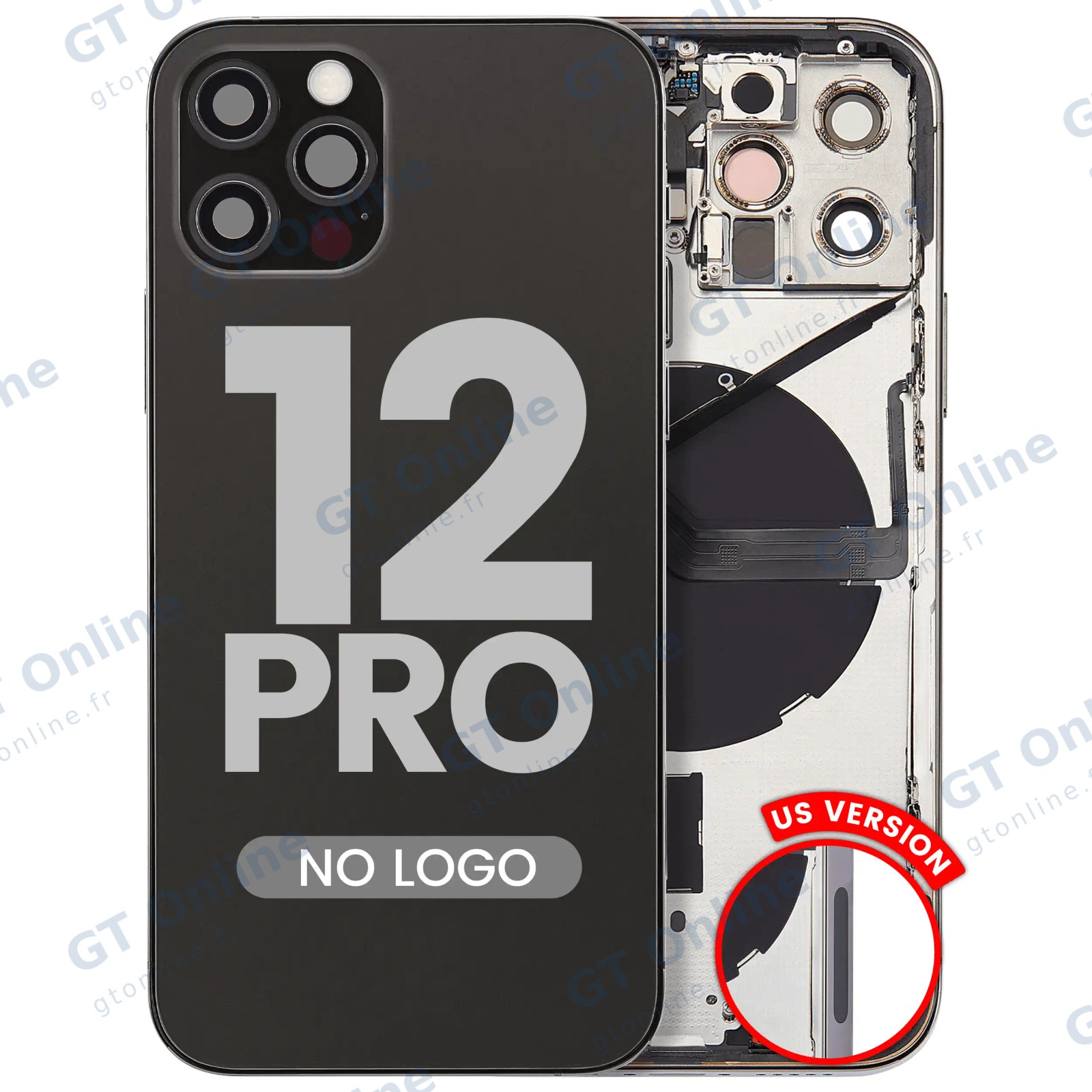 Châssis pour Apple iPhone 12 Pro (version US, compatible premium, graphite)