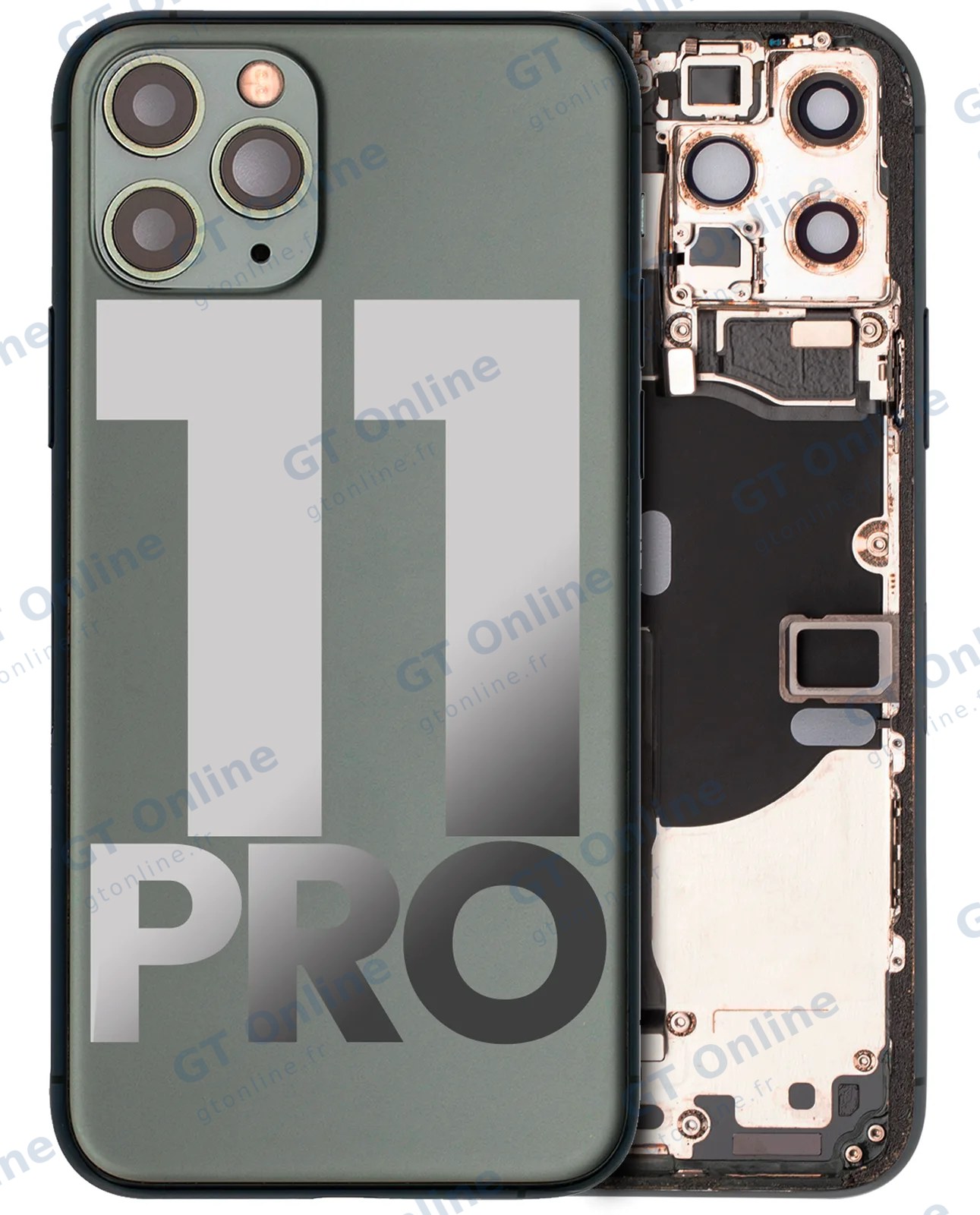 Châssis pour Apple iPhone 11 Pro (origine d'occasion — grade B, Midnight Green)