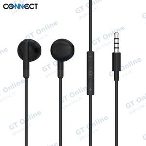 Écouteurs Filaires Jack 3.5mm CONNECT MC-EFNJ01 Noir