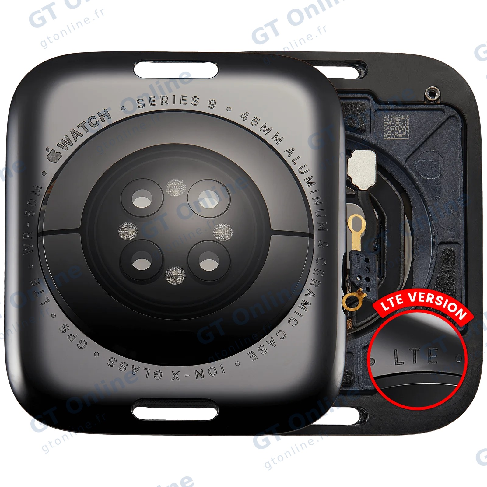 Vitre arrière pour Apple Watch Series 9 (45mm) (LET Version, Aluminum / Space Black)
