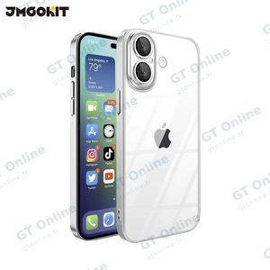 Coque de Protection Crystal Glass JMGOKIT pour Apple iPhone 16 Argent
