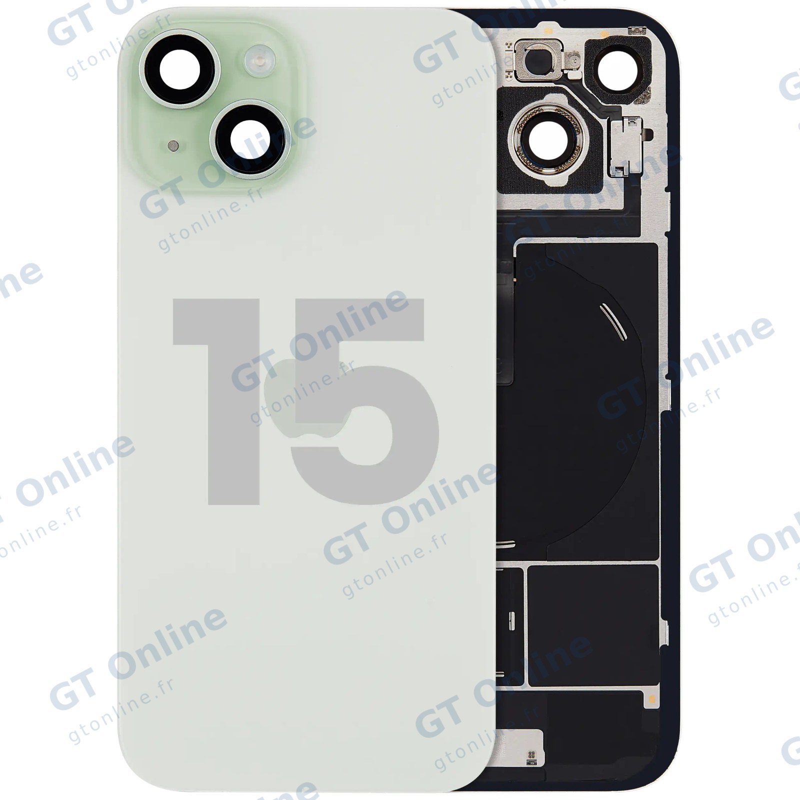 Vitre arrière pour Apple iPhone 15 (origine d'occasion — grade A, vert)