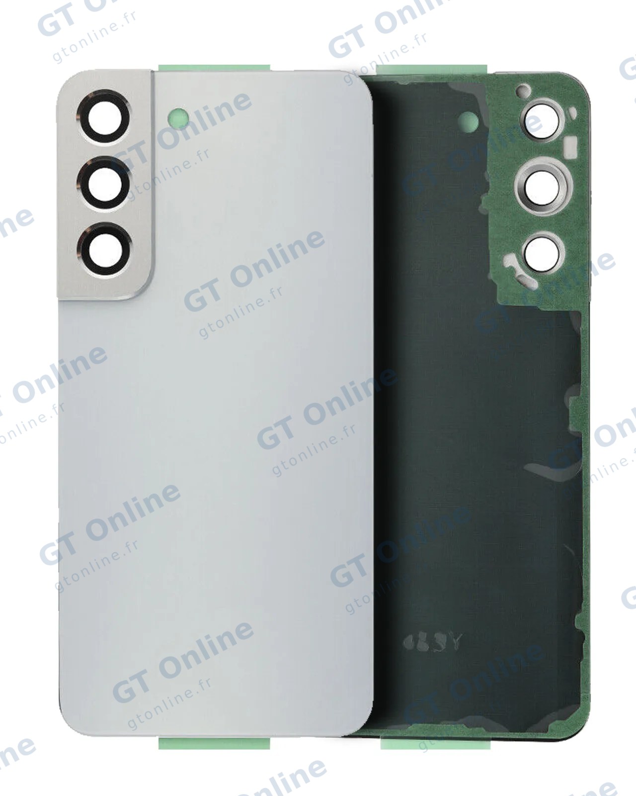 Vitre arrière pour Samsung Galaxy S22 Plus (pack service origine, blanc)