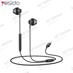 Écouteurs Filaires USB-C Yesido YH49 Noir