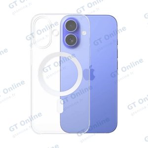 Coque Silicone MagSafe Compatible pour Apple iPhone 16 Transparent
