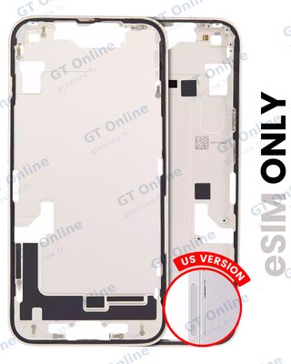 Châssis pour Apple iPhone 14 (version US, origine d'occasion — grade A, lumière stellaire)