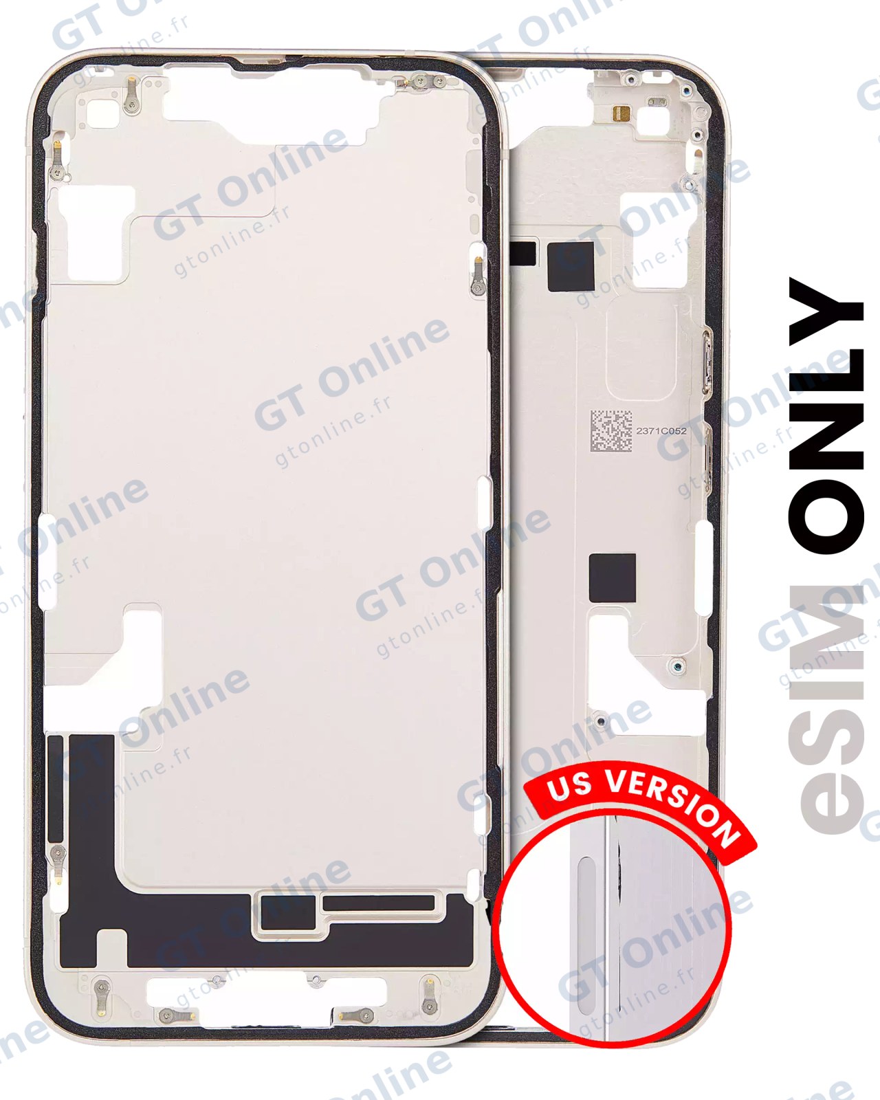 Châssis pour Apple iPhone 14 (version US, origine d'occasion — grade A, lumière stellaire)