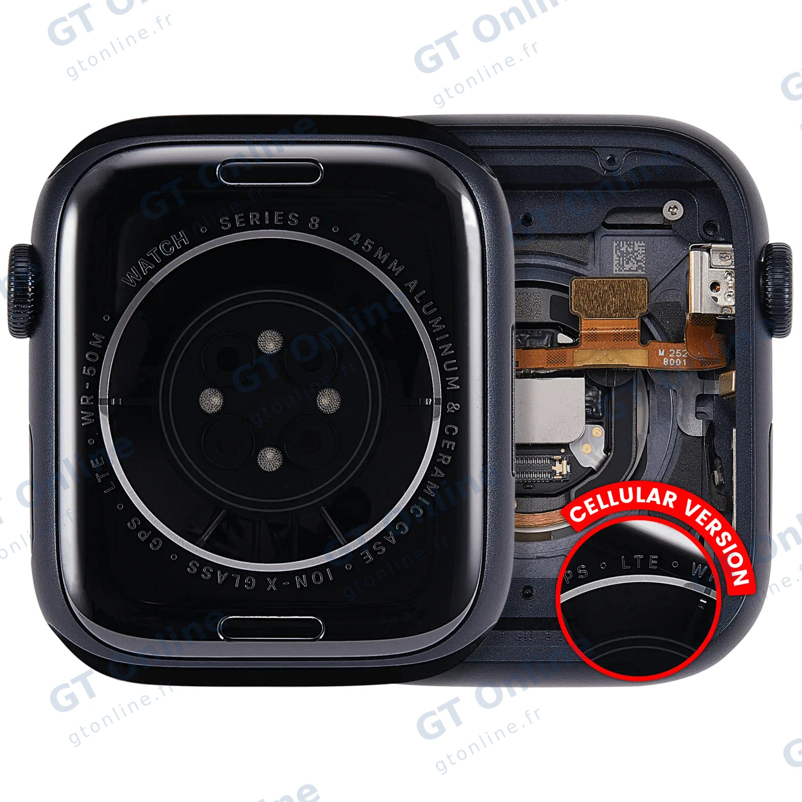 Châssis pour Apple Watch Series 8 (45MM) (origine d'occasion — grade A, Cellular Version, Aluminum / Midnight)