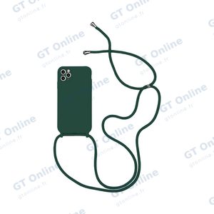 Coque Silicone avec Cordon Apple iPhone 12 Pro (09) Vert Nuit
