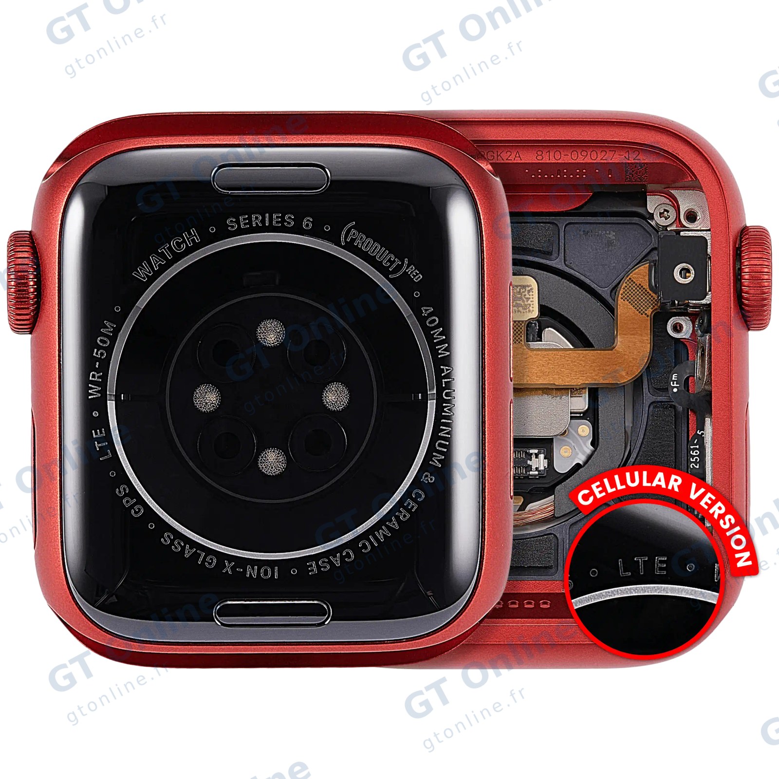 Châssis pour Apple Watch Series 6 (40MM) (origine d'occasion — grade A, Cellular Version, Aluminum / Red)