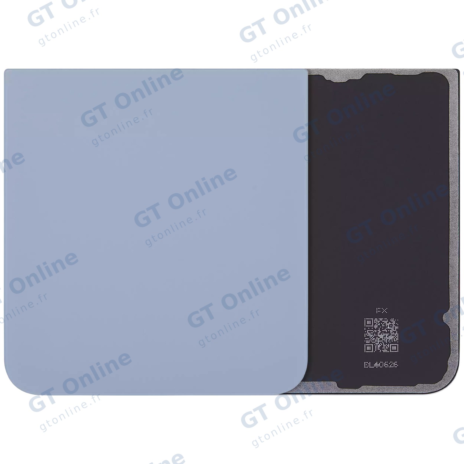 Vitre arrière pour Samsung Galaxy Z Flip 6 5G (compatible premium, bleu)