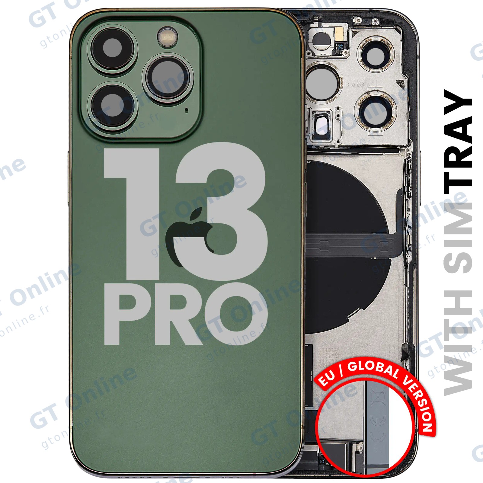 Châssis pour Apple iPhone 13 Pro (version EU, origine d'occasion — grade B, Alpine Green)