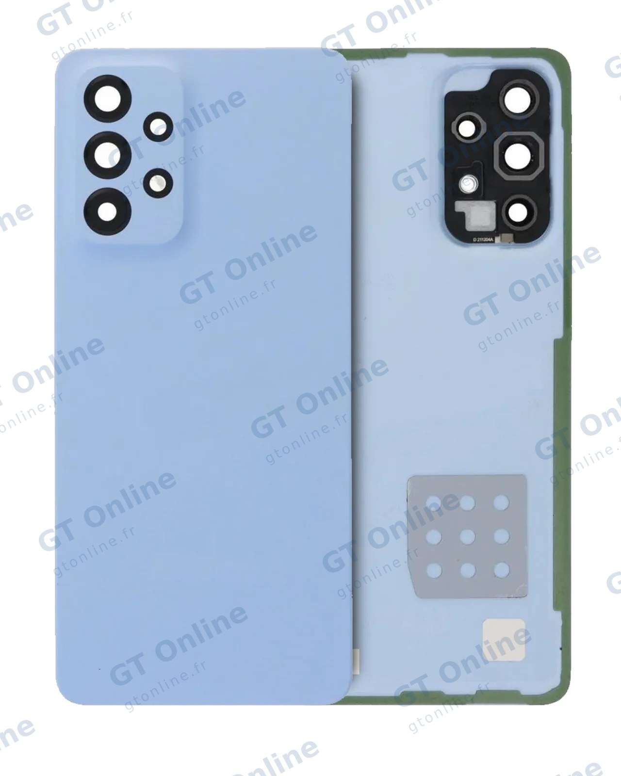 Vitre arrière pour Samsung Galaxy A33 5G (A336 / 2022) (pack service origine, bleu)
