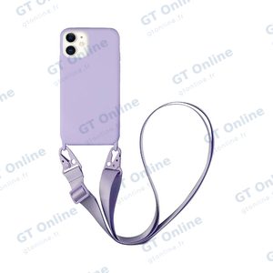 Coque Silicone avec Bandoulière Apple iPhone 11 (#15) Violet Clair