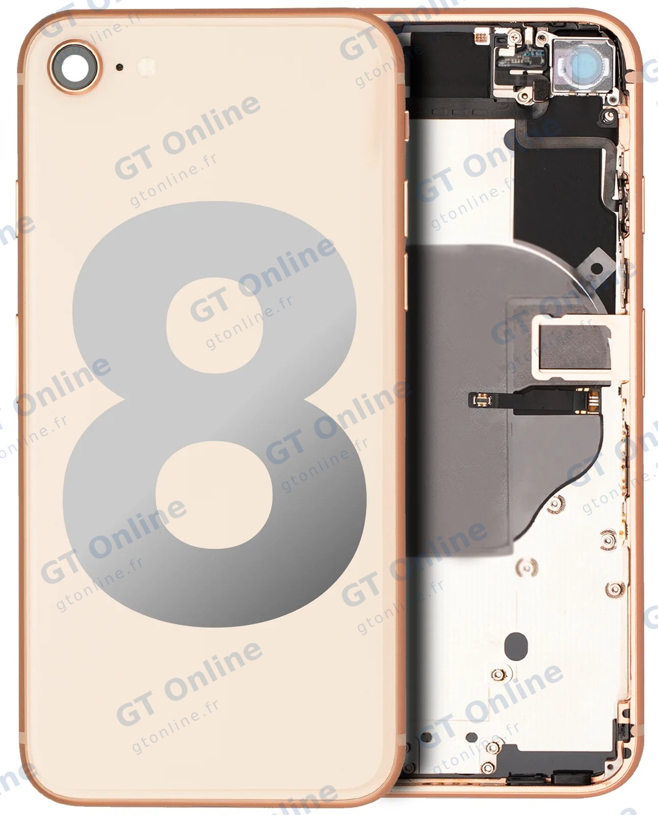 Châssis pour Apple iPhone 8 (origine d'occasion — grade A, or)