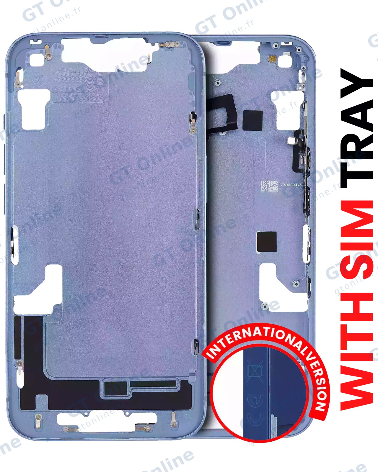 Châssis pour Apple iPhone 14 (version EU, compatible premium, bleu)