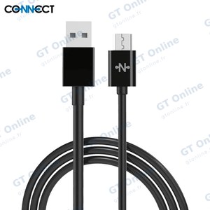 Câble Data USB vers Micro USB CONNECT MC-CMN5 12W (2m) Noir