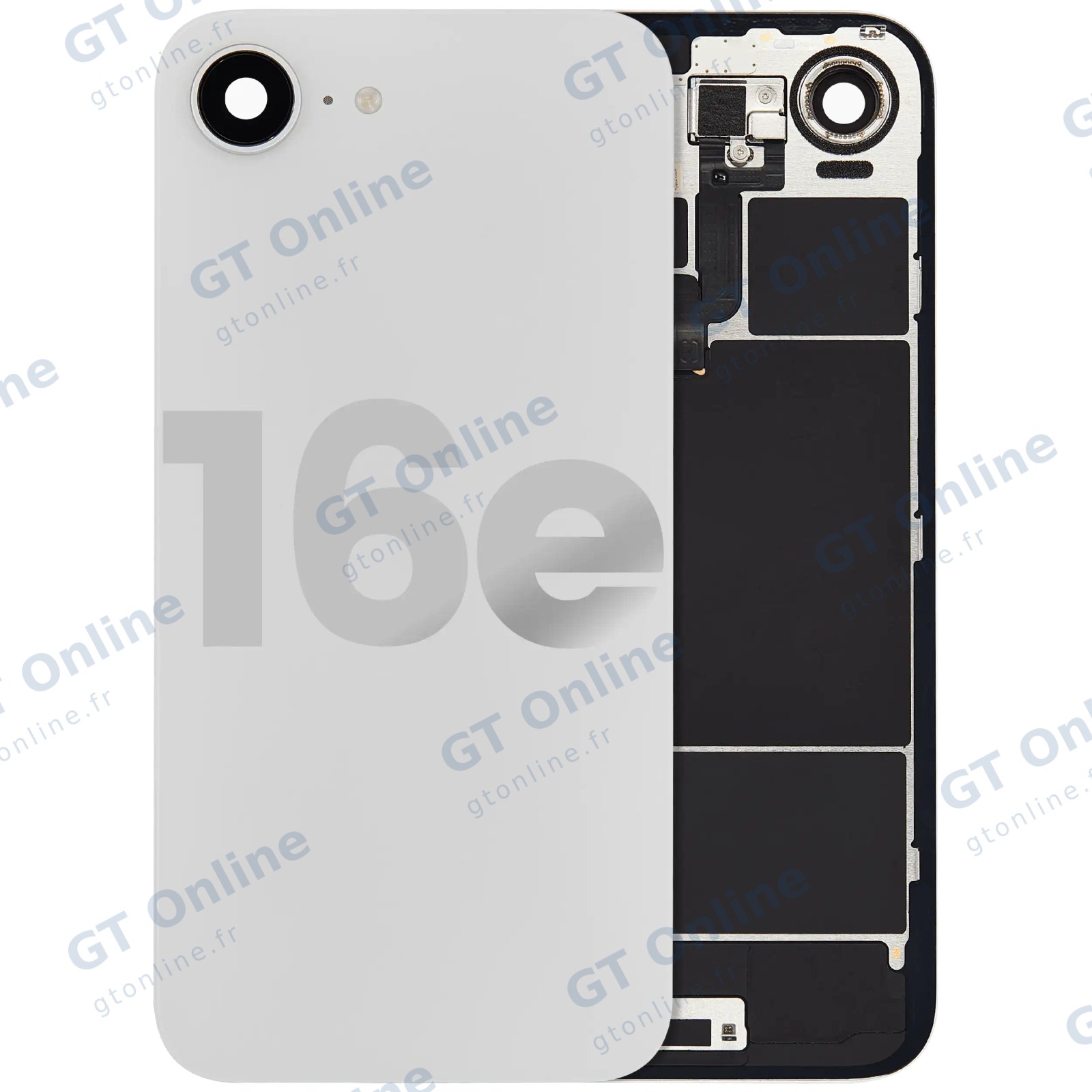Vitre arrière pour Apple iPhone 16e (origine d'occasion — grade B, blanc)