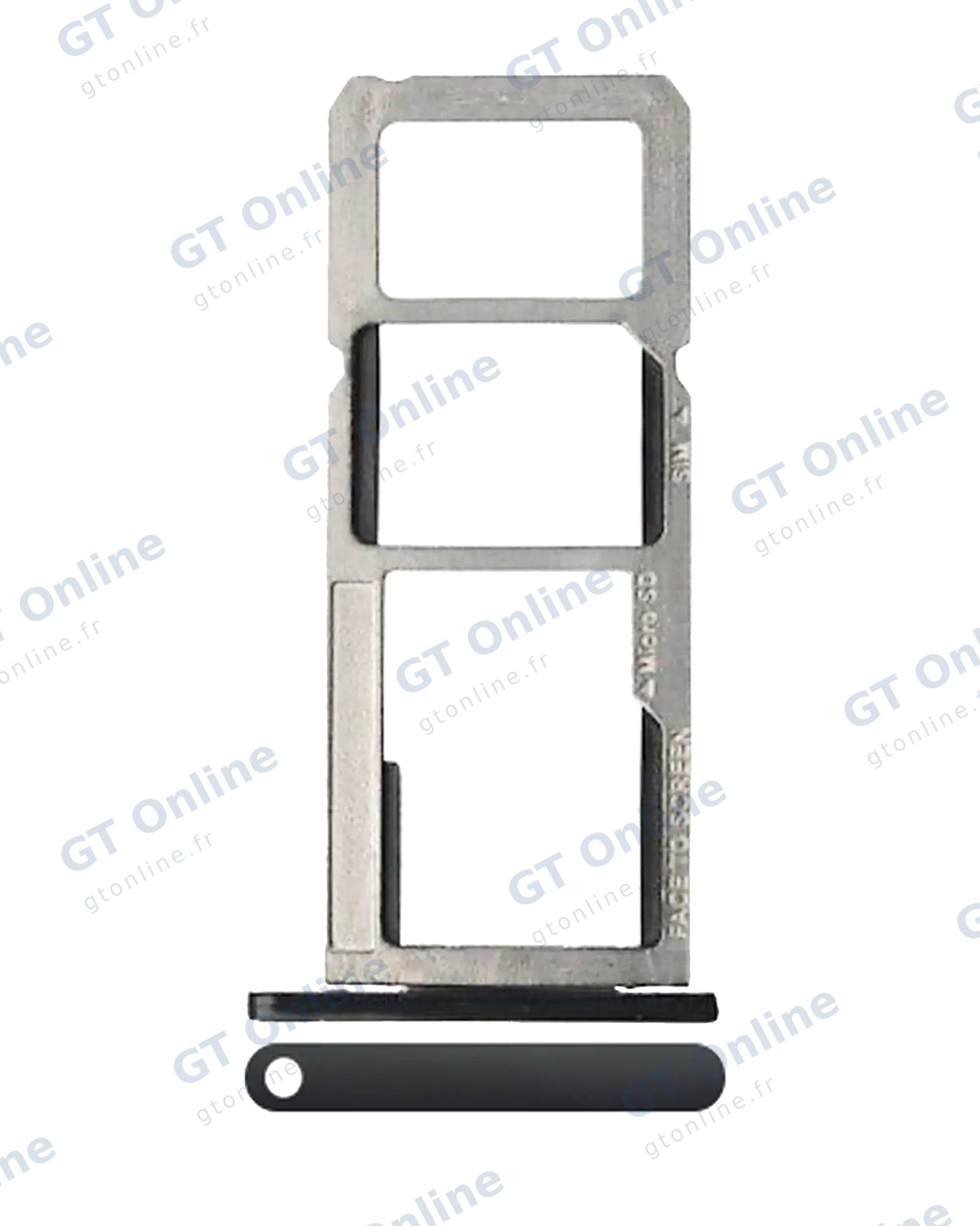 Tiroir SIM pour Motorola Moto G6 Play / G6 Forge (XT1922 / 2018) (noir)