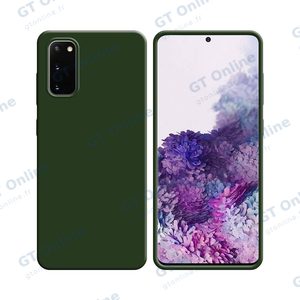 Coque Silicone Compatible pour Samsung Galaxy S20 G980/Galaxy S20 5G G981 (#22) Vert Foncé