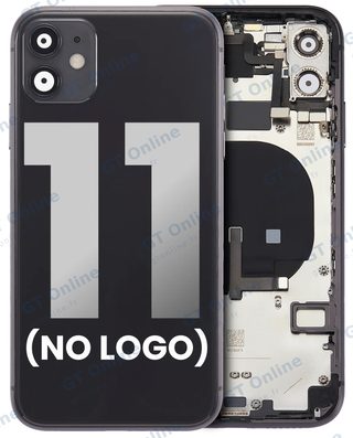 Châssis pour Apple iPhone 11 (sans logo, compatible premium, noir)
