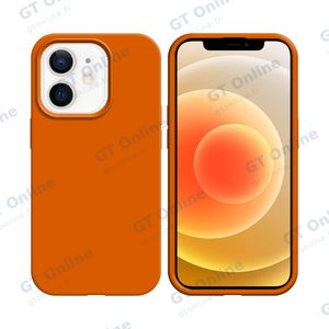 Coque Silicone Compatible pour Apple iPhone 12 Mini (#13) Orange