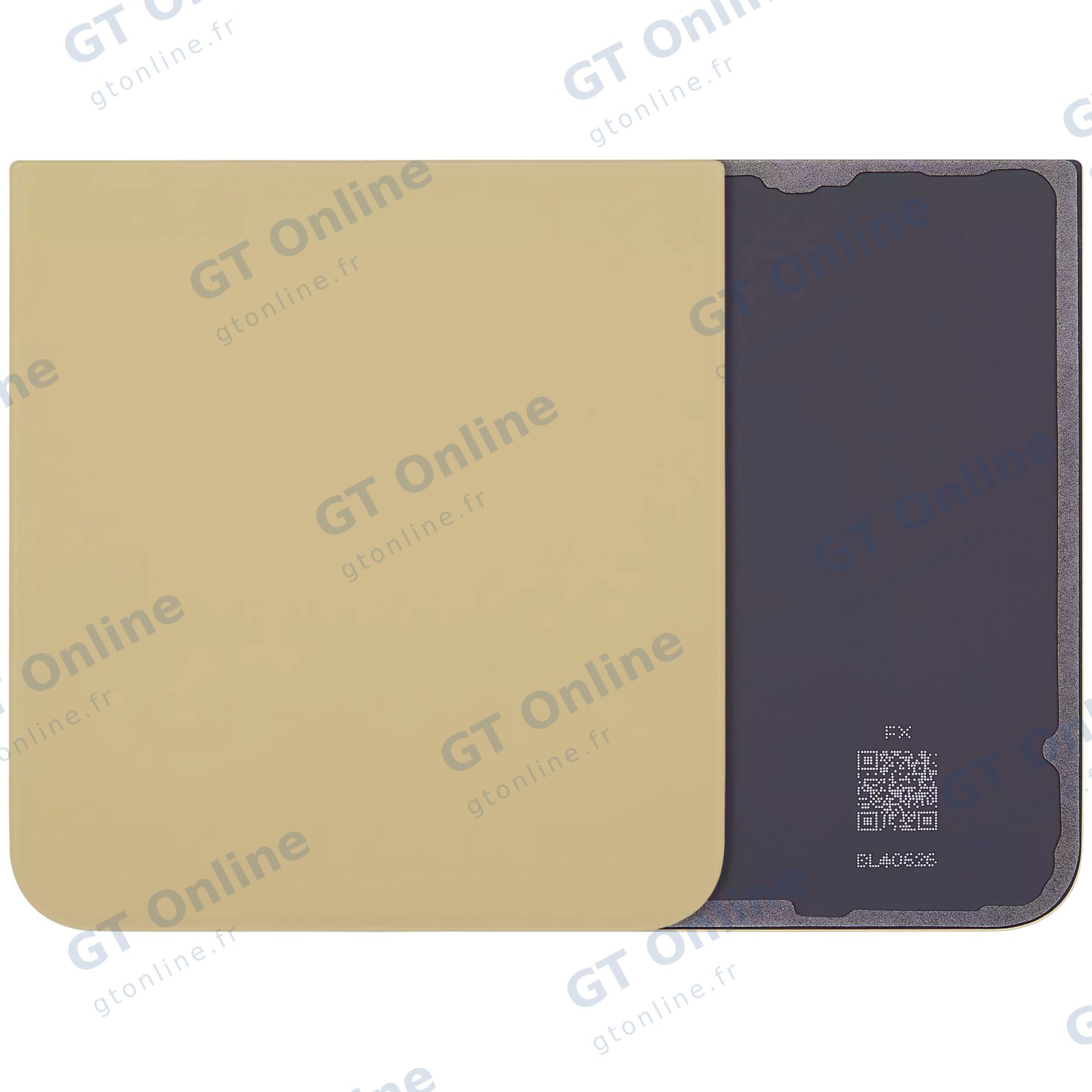 Vitre arrière pour Samsung Galaxy Z Flip 6 5G (compatible premium, jaune)