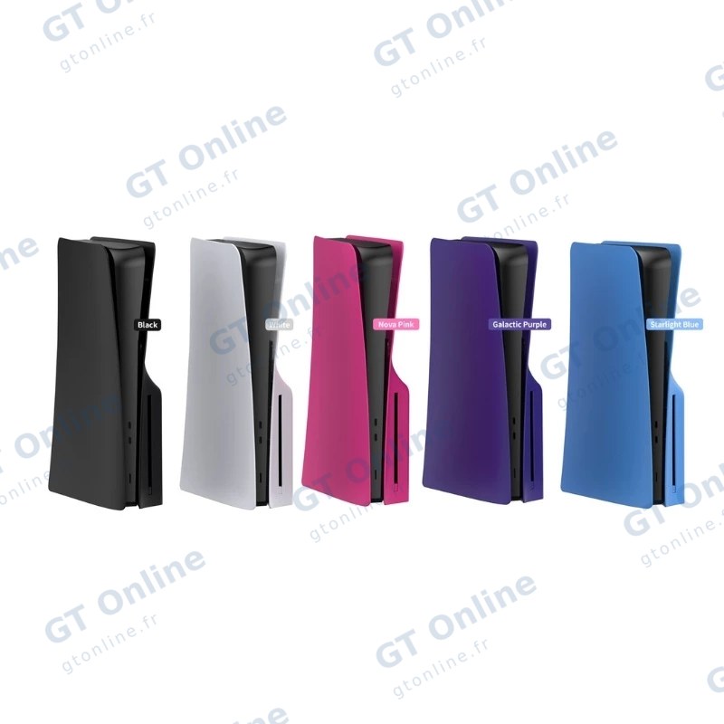 Coque / façade de protection avec support vertical pour PlayStation 5 Slim DOBE TP5-3598 — noir