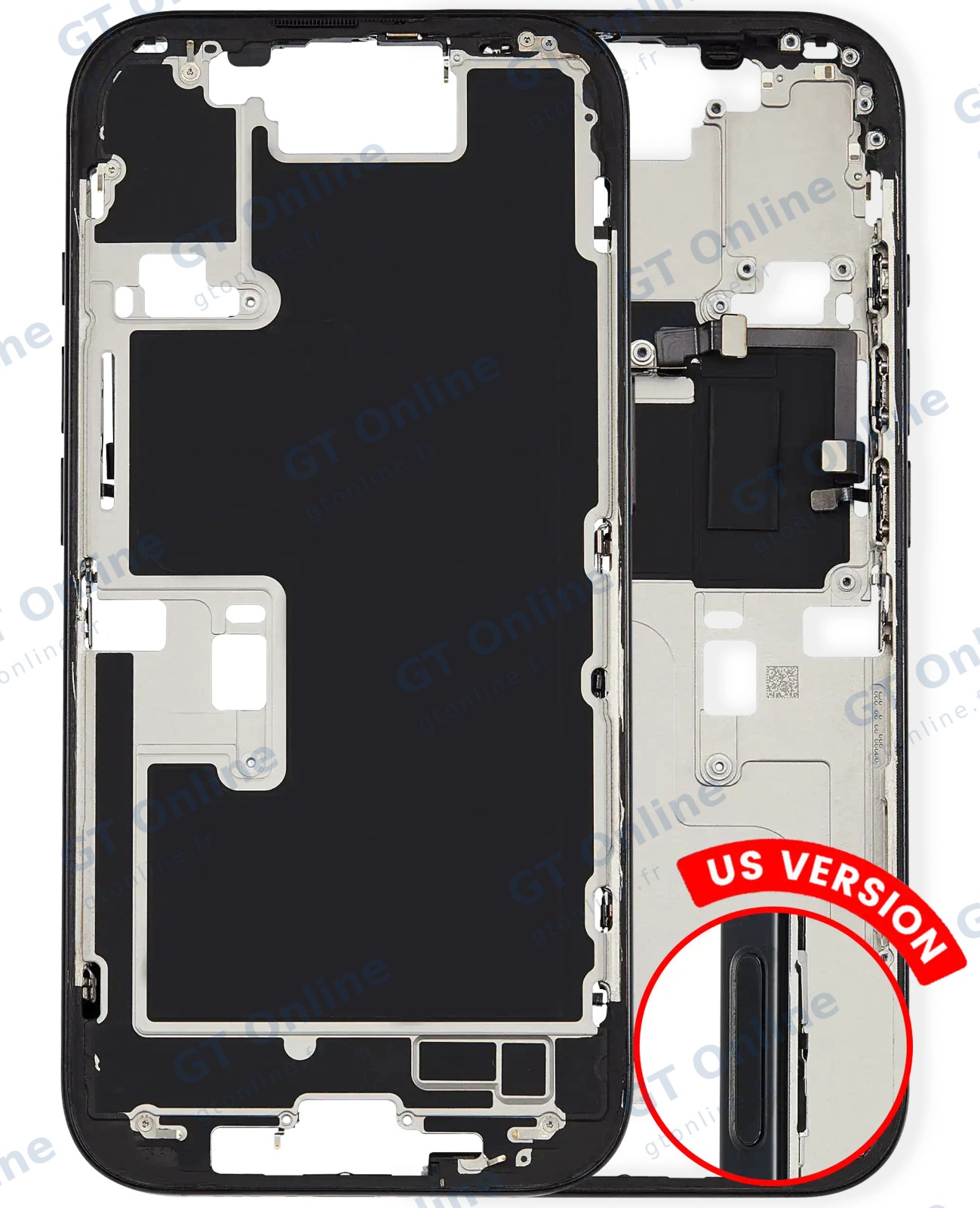Châssis pour Apple iPhone 16 Pro (version US, origine d'occasion — grade A, Black Titanium)