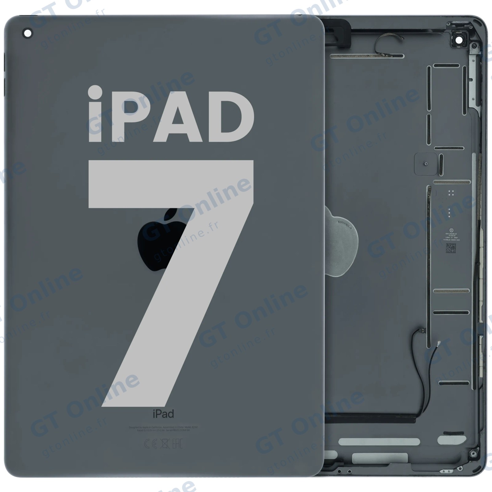 Châssis pour Apple iPad 7 (2019) (origine d'occasion — grade B, gris sidéral)