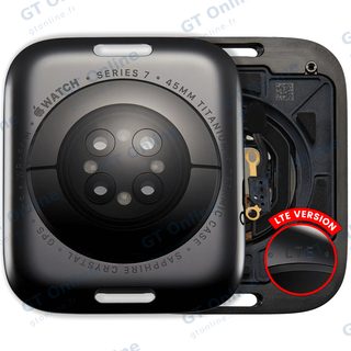 Vitre arrière pour Apple Watch Series 7 (45mm) (LET Version, Titanium / Space Black)