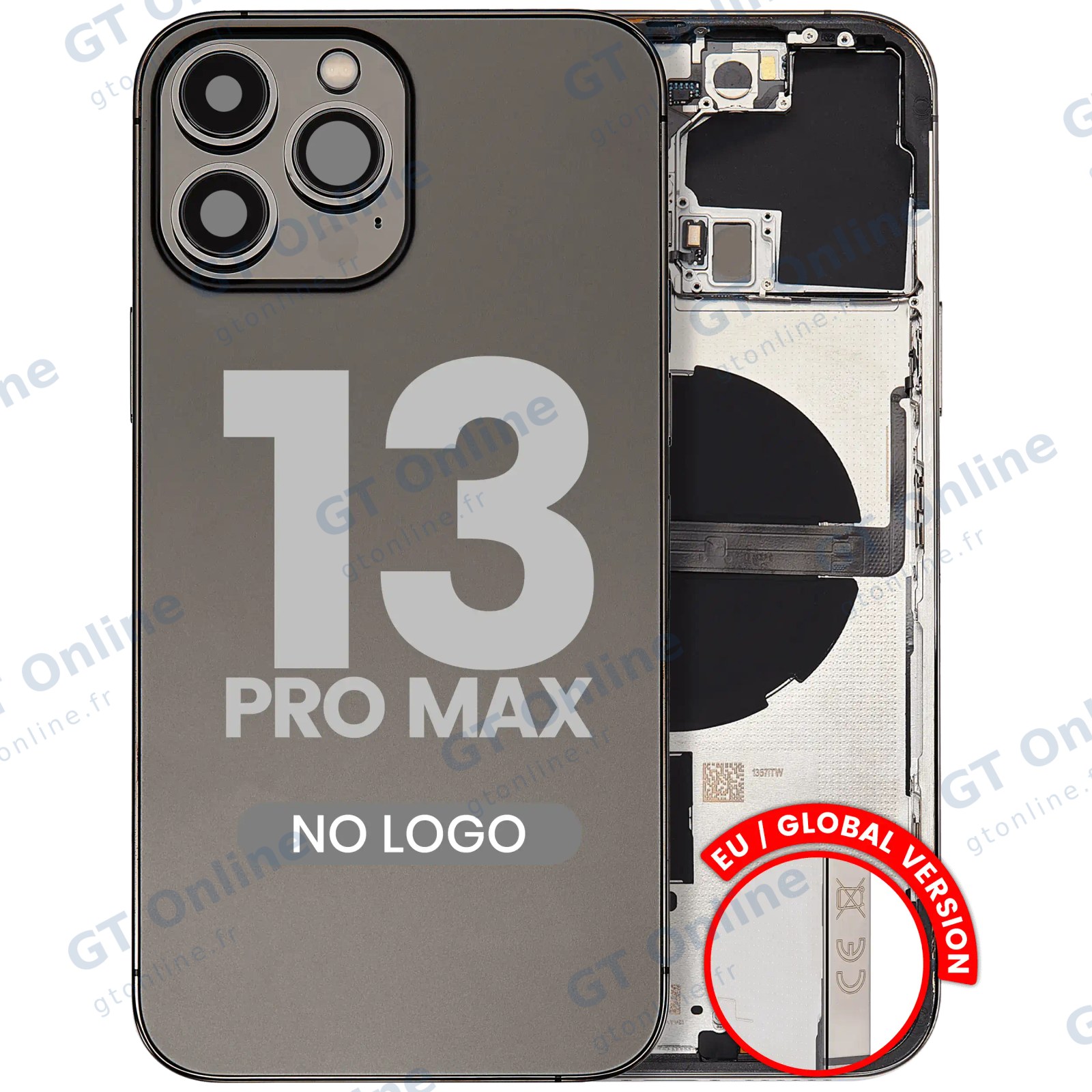 Châssis pour Apple iPhone 13 Pro Max (version EU, compatible premium, graphite)
