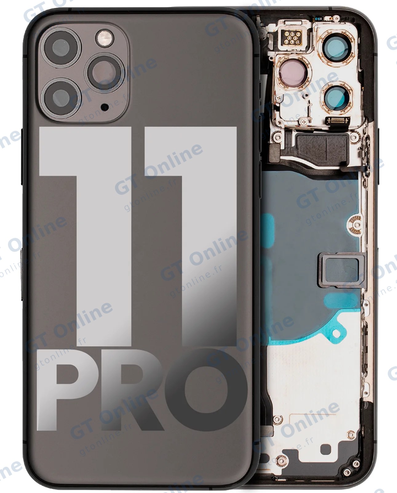 Châssis pour Apple iPhone 11 Pro (origine d'occasion — grade A, gris sidéral)