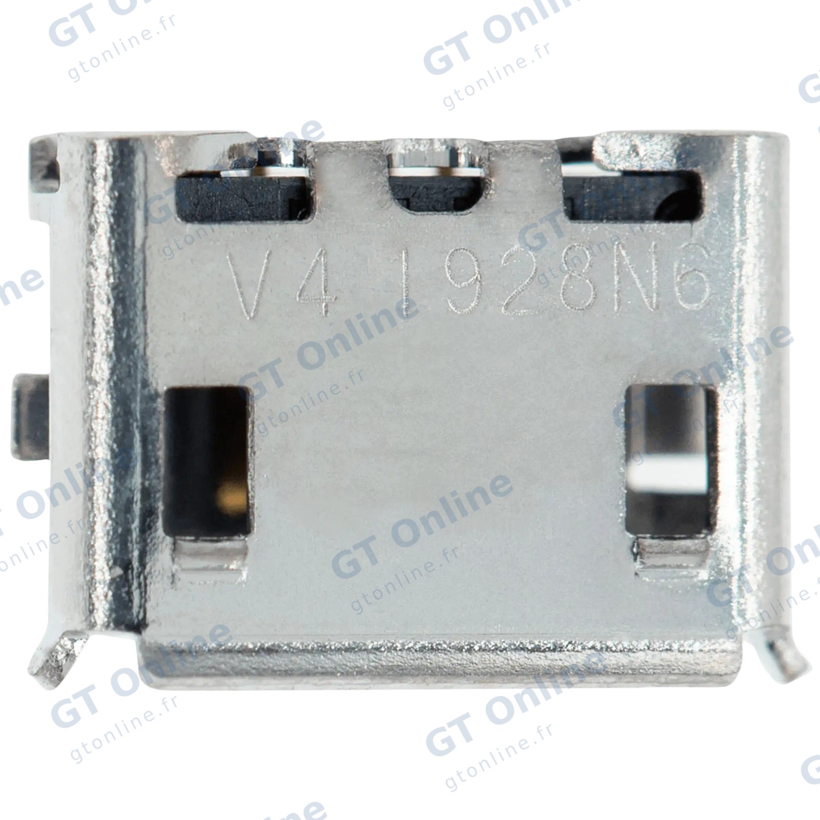 Connecteur de charge à souder — format Micro B, 5 broches, 2 points de fixation (C007)