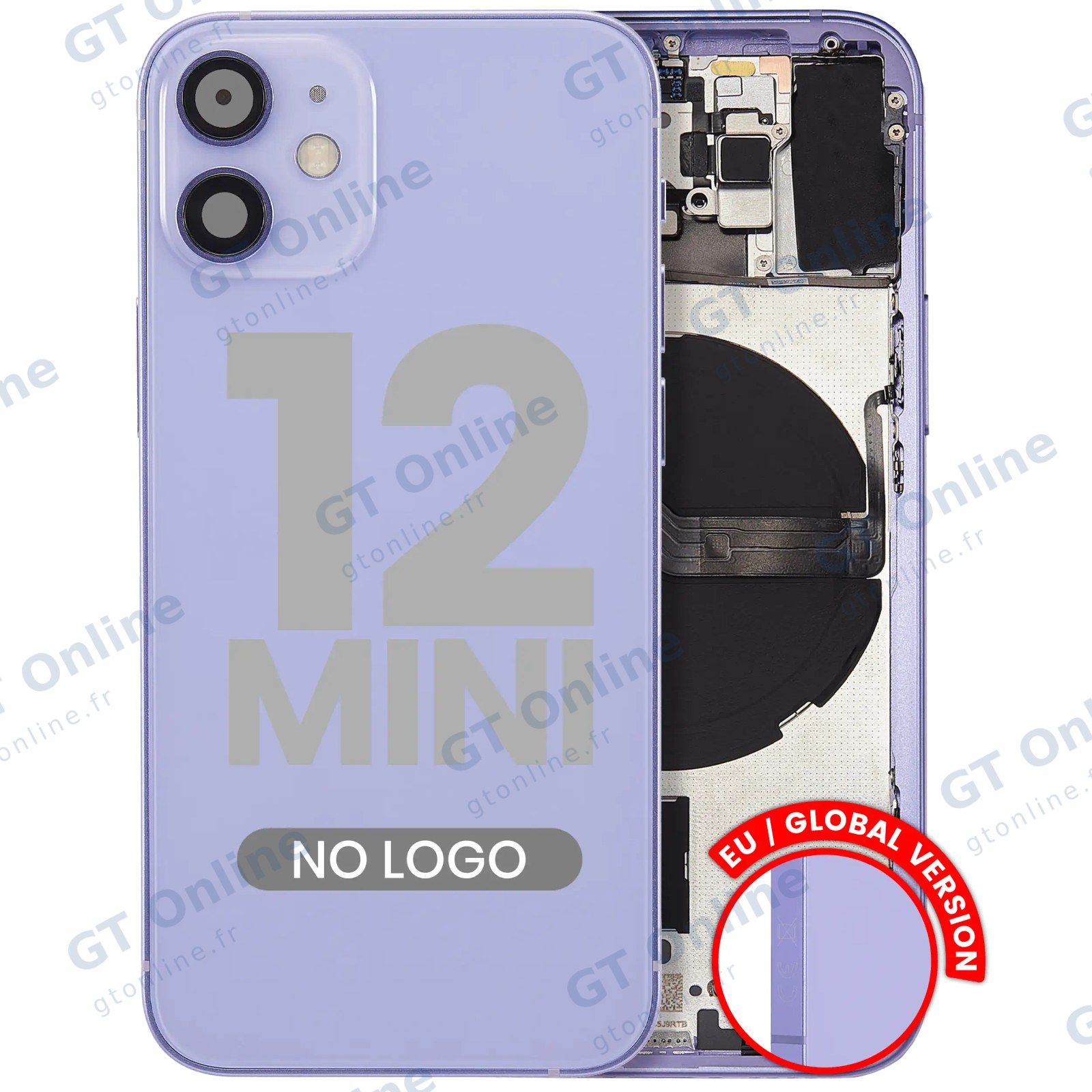 Châssis pour Apple iPhone 12 Mini (version EU, compatible premium, violet)