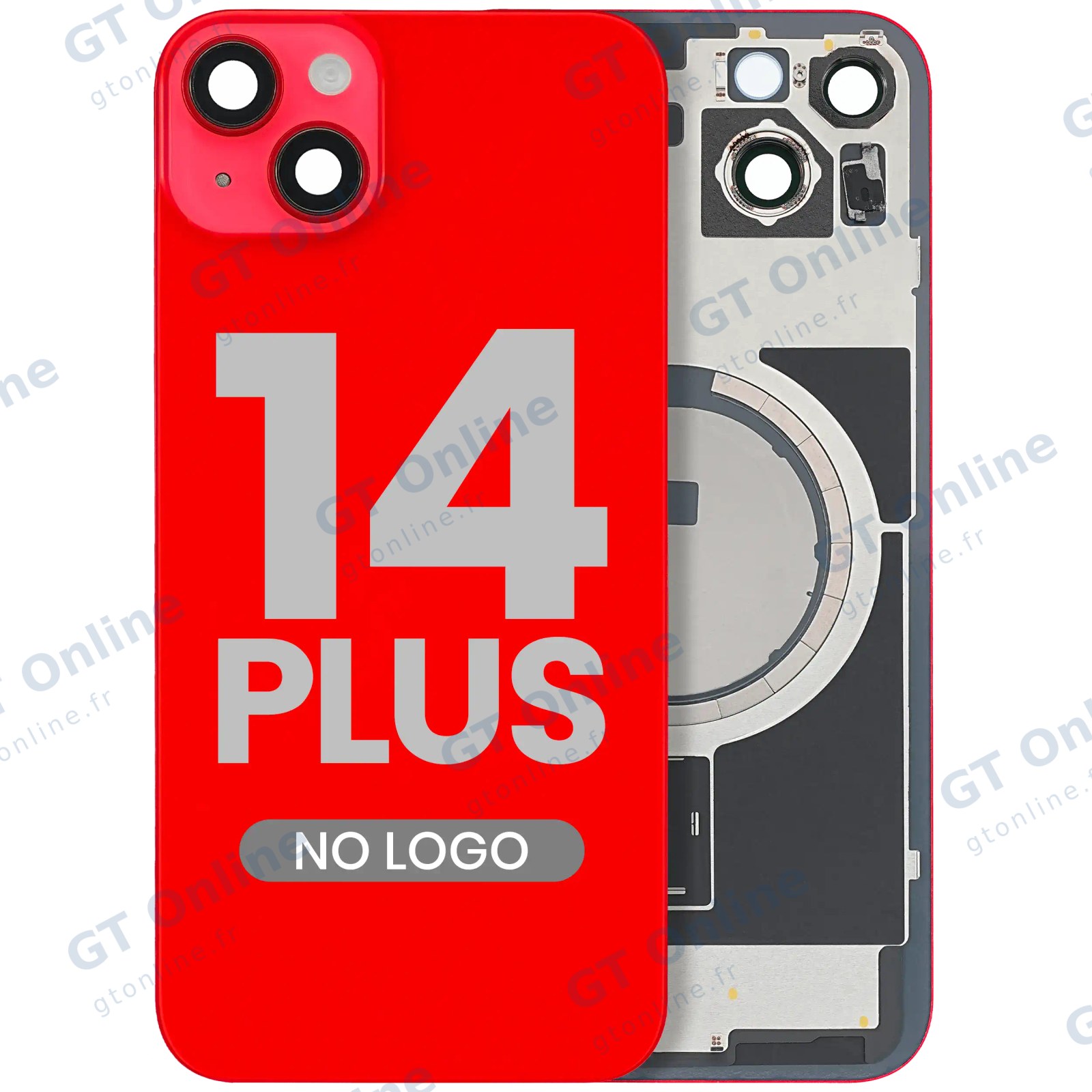 Vitre arrière pour Apple iPhone 14 Plus (rouge, sans logo)