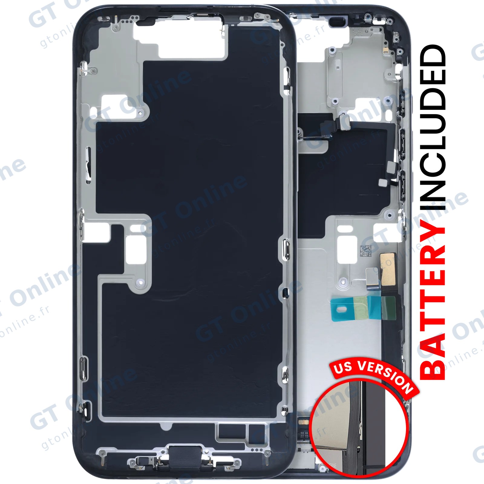 Châssis pour Apple iPhone 16 Pro Max (version US, origine, titane noir)